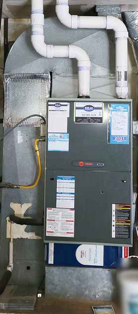 Retrofit heat pump installation in a Redmond Washington home. 